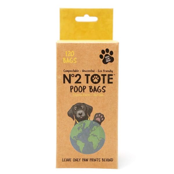 N°2 TOTE Poop Bags: 100% Compostable and Eco-Friendly Dog Waste Bags